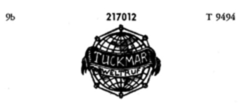 TÜCKMAR WELTRUF Logo (DPMA, 04.12.1916)