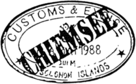 CUSTOMS & EXCISE / CHIEMSEE / SOLOMON ISLANDS Logo (DPMA, 19.07.1994)