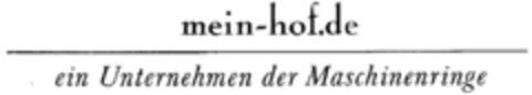 mein-hof.de ein Unternehmen der Maschinenringe Logo (DPMA, 03/05/2001)