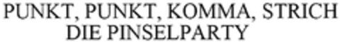 PUNKT, PUNKT, KOMMA, STRICH DIE PINSELPARTY Logo (DPMA, 09.04.2008)