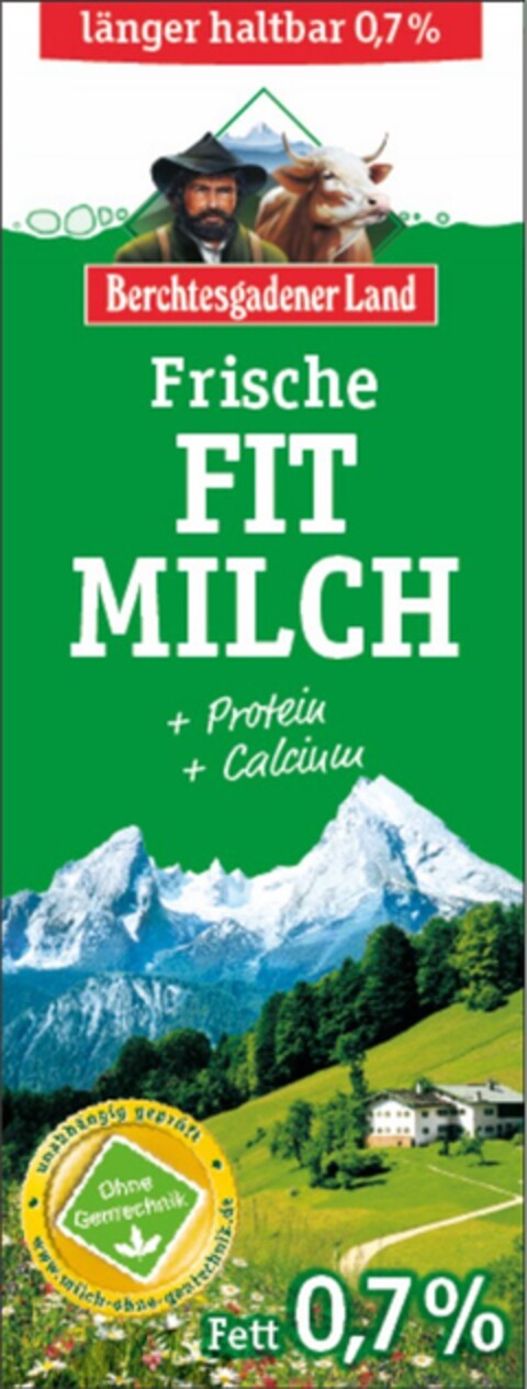 Berchtesgadener Land Frische FIT MILCH Logo (DPMA, 18.05.2018)