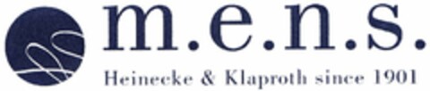 m.e.n.s. Heinecke & Klaproth since 1901 Logo (DPMA, 06.04.2006)