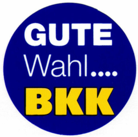 GUTE Wahl.... BKK Logo (DPMA, 21.08.1998)