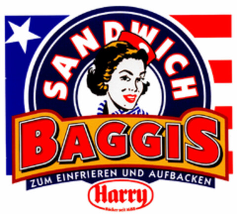 SANDWICH BAGGIS ZUM EINFRIEREN UND AUFBACKEN Harry Logo (DPMA, 04/20/1999)