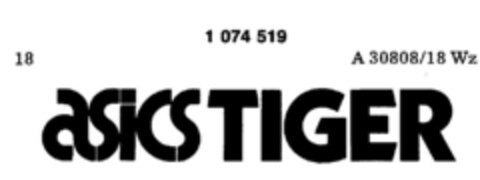 asicsTIGER Logo (DPMA, 10/10/1978)