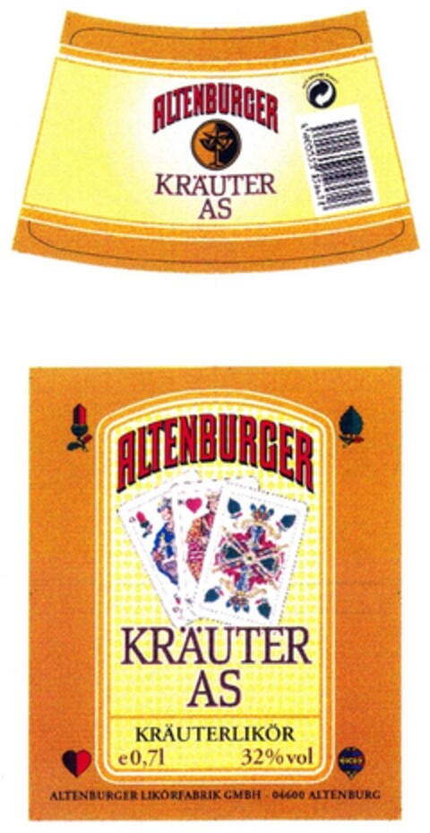 ALTENBURGER KRÄUTER AS Logo (DPMA, 08.06.1994)