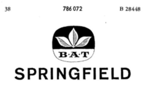 B A T SPRINGFIELD Logo (DPMA, 30.01.1963)