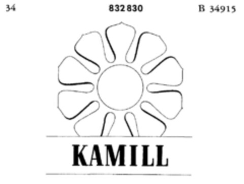 KAMILL Logo (DPMA, 11/26/1965)