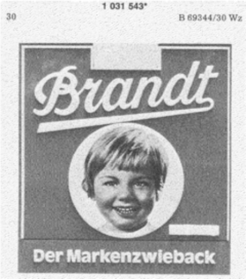 Brandt Der Markenzwieback Logo (DPMA, 02.12.1981)
