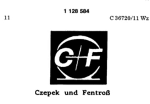 C+F Czepek und Fentroß Logo (DPMA, 08/11/1987)