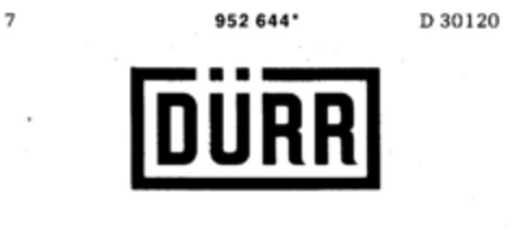 DÜRR Logo (DPMA, 18.02.1976)