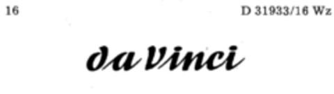 da Vinci Logo (DPMA, 28.01.1978)