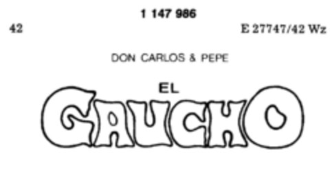 EL GAUCHO Logo (DPMA, 04.07.1988)