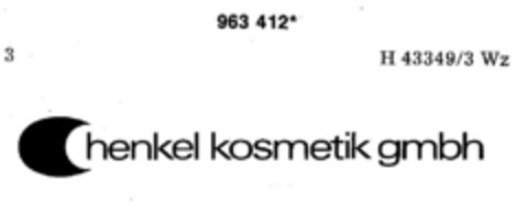 henkel kosmetik gmbh Logo (DPMA, 18.08.1977)