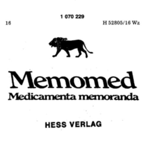 Memomed Medicamenta memoranda Logo (DPMA, 01.06.1984)