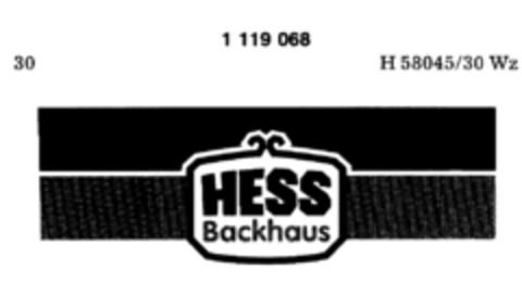 HESS Backhaus Logo (DPMA, 16.07.1987)