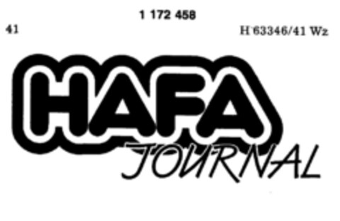 HAFA JOURNAL Logo (DPMA, 04.04.1990)