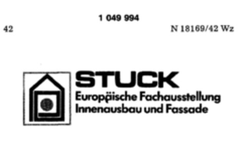 STUCK Europäische Fachausstellung Innenausbau und Fassade Logo (DPMA, 05/17/1982)
