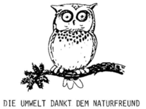 DIE UMWELT DANKT DEM NATURFREUND Logo (DPMA, 25.08.1988)