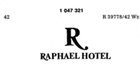 R RAPHAEL HOTEL Logo (DPMA, 11.03.1982)