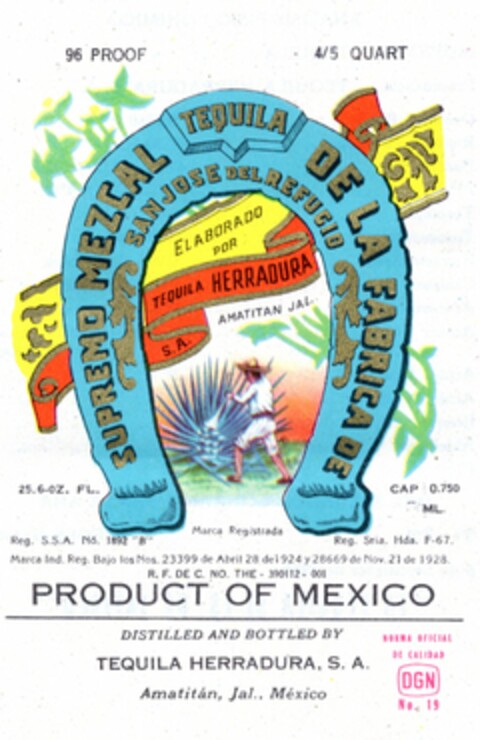 TEQUILA HERRADURA Logo (DPMA, 04/26/1971)