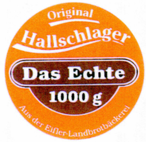 Original Hallschlager Das Echte 1000 g Logo (DPMA, 02.07.2001)