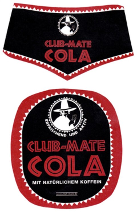 CLUB-MATE COLA MIT NATÜRLICHEM KOFFEIN Logo (DPMA, 04.04.2012)