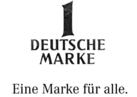 1 DEUTSCHE MARKE Eine Marke für alle. Logo (DPMA, 23.09.2020)