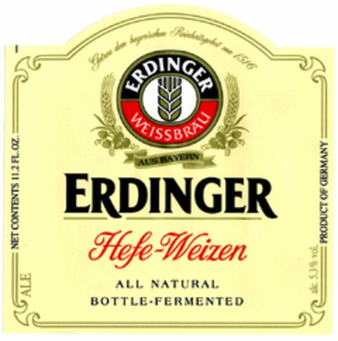 ERDINGER Hefe-Weizen Logo (DPMA, 06.06.2005)