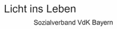 Licht ins Leben Sozialverband VdK Bayern Logo (DPMA, 12/08/2005)