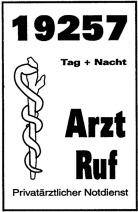 19257 Tag + Nacht Arzt Ruf Privatärztlicher Notdienst Logo (DPMA, 15.05.1997)
