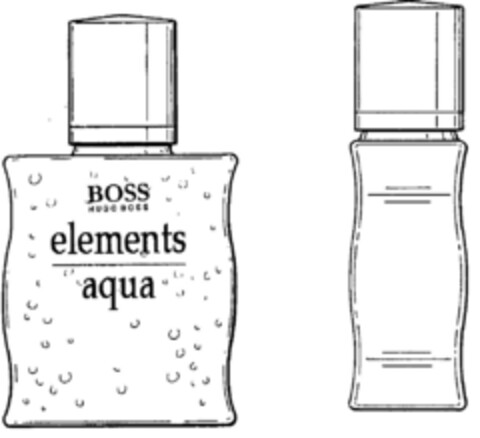 BOSS HUGO BOSS elements aqua Logo (DPMA, 07.05.1998)
