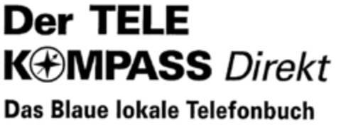 Der TELE KOMPASS Direkt Das Blaue lokale Telefonbuch Logo (DPMA, 19.02.1999)