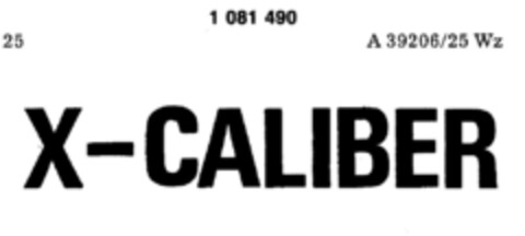 X-CALIBER Logo (DPMA, 06.11.1984)