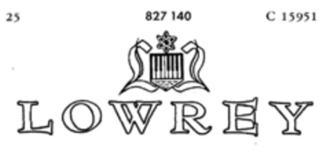 LOWREY Logo (DPMA, 27.03.1965)