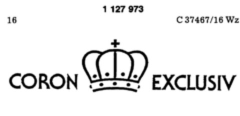 CORON EXCLUSIV Logo (DPMA, 18.03.1988)