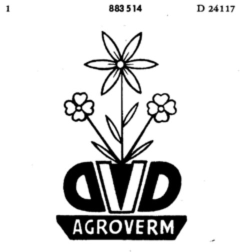 DVD AGROVERM Logo (DPMA, 23.12.1969)