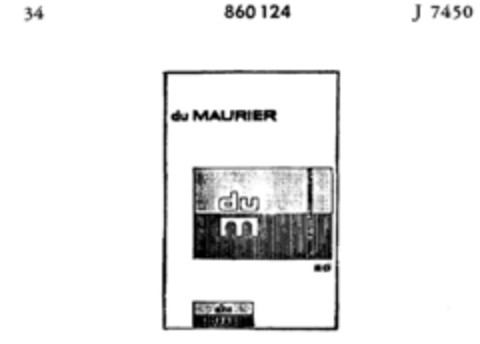 du MAURIER Logo (DPMA, 20.10.1967)