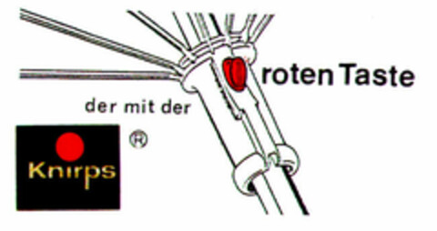 Knirps  der mit der roten Taste Logo (DPMA, 10/21/1989)