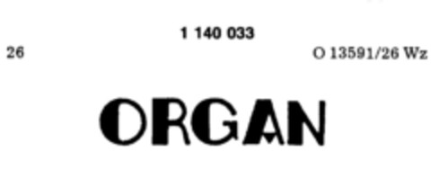 ORGAN Logo (DPMA, 03.11.1988)