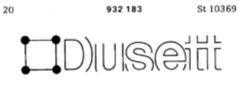 DUSETT Logo (DPMA, 27.05.1974)