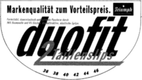 Triumph duofit 2 Taillenslips Logo (DPMA, 06.08.1994)