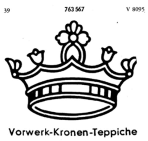 VORWERK-KRONEN-TEPPICHE Logo (DPMA, 15.04.1961)