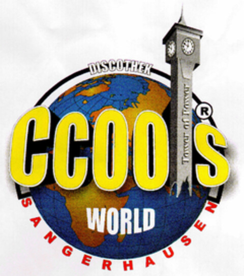 DISCOTHEK Ccool's WORLD SANGERHAUSEN Tower of Power Logo (DPMA, 25.08.2000)
