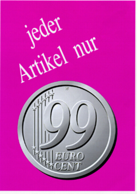 jeder Artikel nur 99 EURO CENT Logo (DPMA, 22.08.2001)