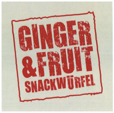 GINGER & FRUIT SNACKWÜRFEL Logo (DPMA, 20.12.2018)