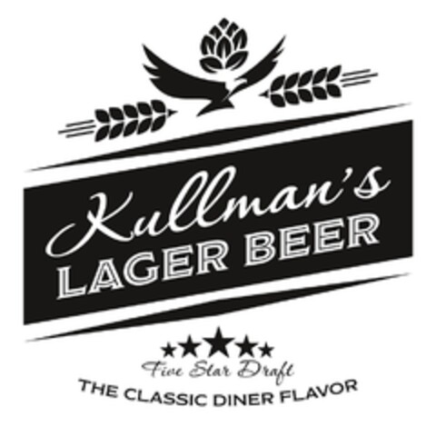 Kullman's LAGER BEER Five Star Draft THE CLASSIC DINER FLAVOR Logo (DPMA, 05/16/2018)