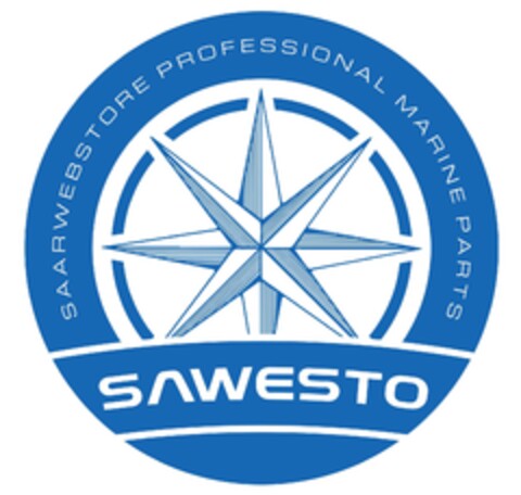 SAARWEBSTORE PROFESSIONAL MARINE PARTS SAWESTO Logo (DPMA, 19.10.2023)