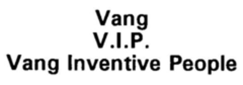 Vang V.I.P. Vang Inventive People Logo (DPMA, 07.05.1998)