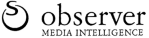 S observer MEDIA INTELLIGENCE Logo (DPMA, 28.08.1998)